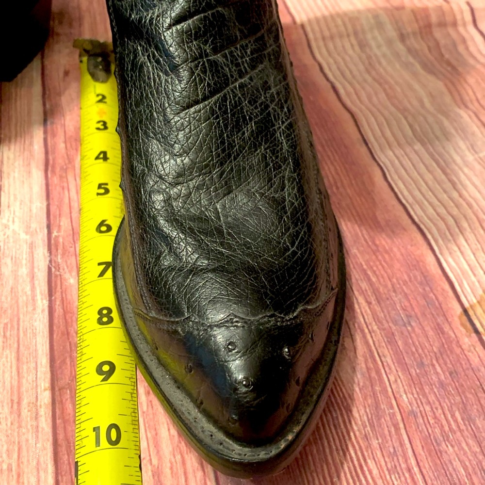 Black western Boots with Great Finish and Pointed Toe - Picture 7 of 8